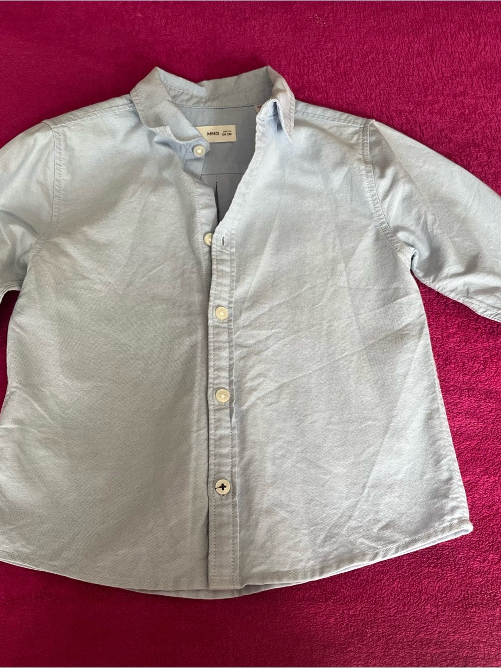 Mango Pale Blue Boys' Button-Down Shirt